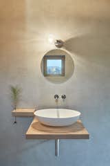 Bath Room, Wall Lighting, Wood Counter, and Vessel Sink  Photo 19 of 26 in House LO by Lina Bellovicova