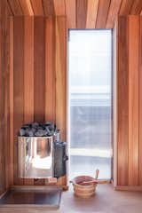 Shed & Studio The Danpalon polycarbonate panelling allows muted light to flood the space, whilst blurring the view in for privacy.  Photo 7 of 8 in Yakisugi Sauna/Yoga Studio by Made by Hideaway