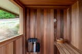 Western Red Cedar lined Sauna / SAWO Electric Sauna Heater / Single Tiered Solid Benchseat