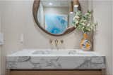 Bathroom vanity with a very clean zen design
