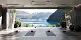 Yoga studio with a view, a part of the wellness spa.