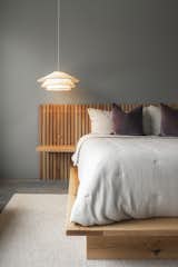 Platform bed built with lumber milled from the site