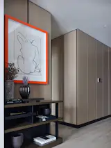 Corridor with the storage system made by measure