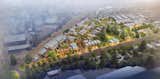 An aerial view of the Mill District, a new residential and mixed-use project in Healdsburg, California that will include the first affordable housing to be built in the city in 12 years.