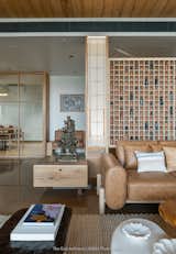 living room with the miniature clay screen 