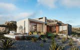 The garage for two vehicles is located on the site, near the house. Its structure is a concrete slab with a canopy.