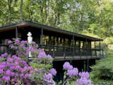 Southwest corner view of the house showcase the Sprite (FLW Sculpture)