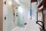 Principal en suite bathroom, shower with double heads and handheld wand @ 2727 E Lakeshore Dr, BR,La
