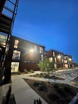 Exterior, Flat RoofLine, Metal Siding Material, and Shipping Container Building Type An additional exterior view.  Note the roof-top decks that provide fantastic views of the city!  Photo 2 of 6 in 83 Freight by Jeremy Payton