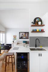 Kitchen and living spaces were once closed off from each other and now open up effortlessly.