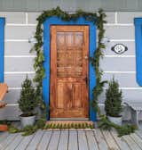 Doors, Wood, and Exterior Winter door decor  Photo 5 of 8 in La Petite Cabane Bleue by shelby hallman mailloux