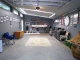 Interior space of Cane Valley Studio Shed from garage door opening
