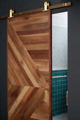 Upcycled walnut chevron door by Varcoft and Bianco for INDA Interiors

Principal bathroom design renovation by INDA Interiors