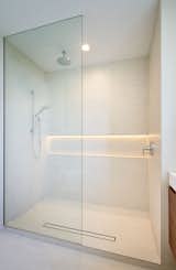 custom shower stall in mosaic tile