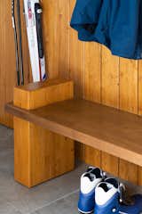 Mudroom and its custom wooden bench