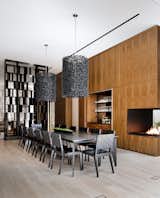 Dining, Chair, Bar, Table, Ceiling, Storage, Light Hardwood, Pendant, and Gas Burning  Dining Gas Burning Storage Photos from Waxwing Residence