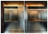 Kitchen, Metal Cabinet, Metal Counter, and Ceiling Lighting  Photo 8 of 13 in CHATEAU LANDON by Theo Domini