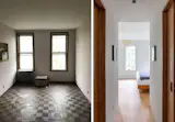 Primary bedroom before and after