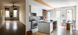 Kitchen before and after
