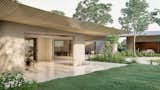 The continuous roof has a major design impact, combining three different volumes into one single living experiences.