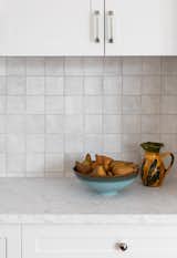 Kitchen splashback featuring handmade Morrocan tiling. 