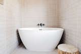 Enjoy a  soak in the free-standing tub