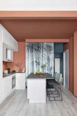 Kitchen, Ceiling Lighting, Drop In Sink, and White Cabinet  Photo 14 of 17 in Colorful Home Milan by Thus Newswire 