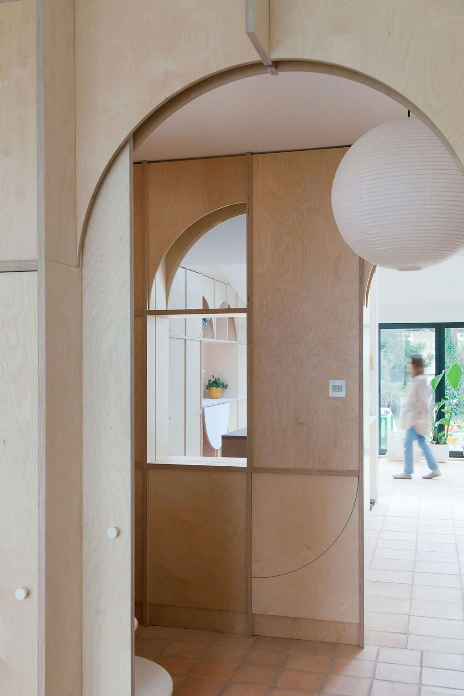 Photo 2 of 22 in Curvy Plywood Punches Up the Interiors of a 1920s