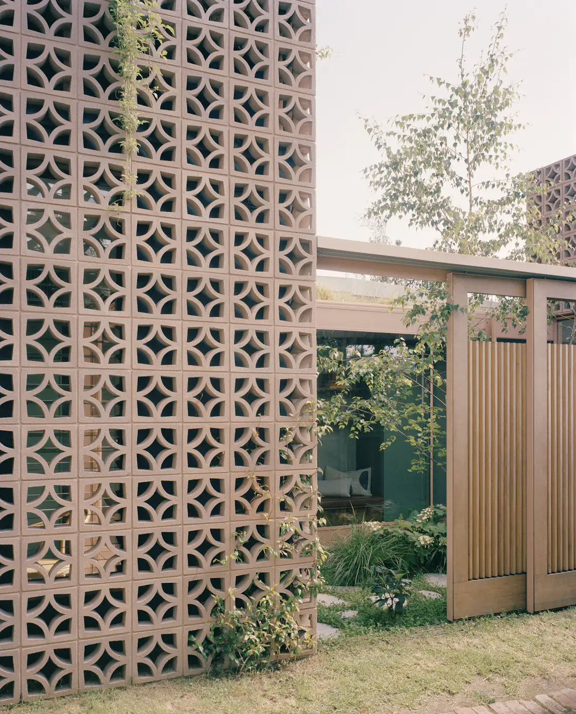 Beautiful view of Off Grid Breeze Block House Plans