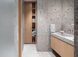 Bath Room  Photo 14 of 19 in To Make Their Home Stand Out, They Covered It in Rows of Protruding Bricks