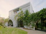 A Renovation Expands an Existing Pergola For a Productive Green Facade