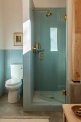 Bathroom in Steel Hut in Sisters, Oregon by Marie Saldivar