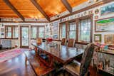 Wood is a main character throughout the home, with wood floors and ceilings, exposed wooden beams, and wood wall paneling all making an appearance.&nbsp;