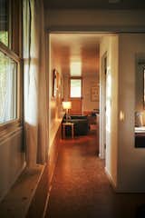 The renovation created a clear sightline from the entry through to the bedroom at the back of the space.