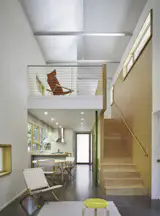 The rocking chair in the reading loft is Kevin's favorite piece of furniture. He says it's deceptively comfortable and the perfect place for a nap.