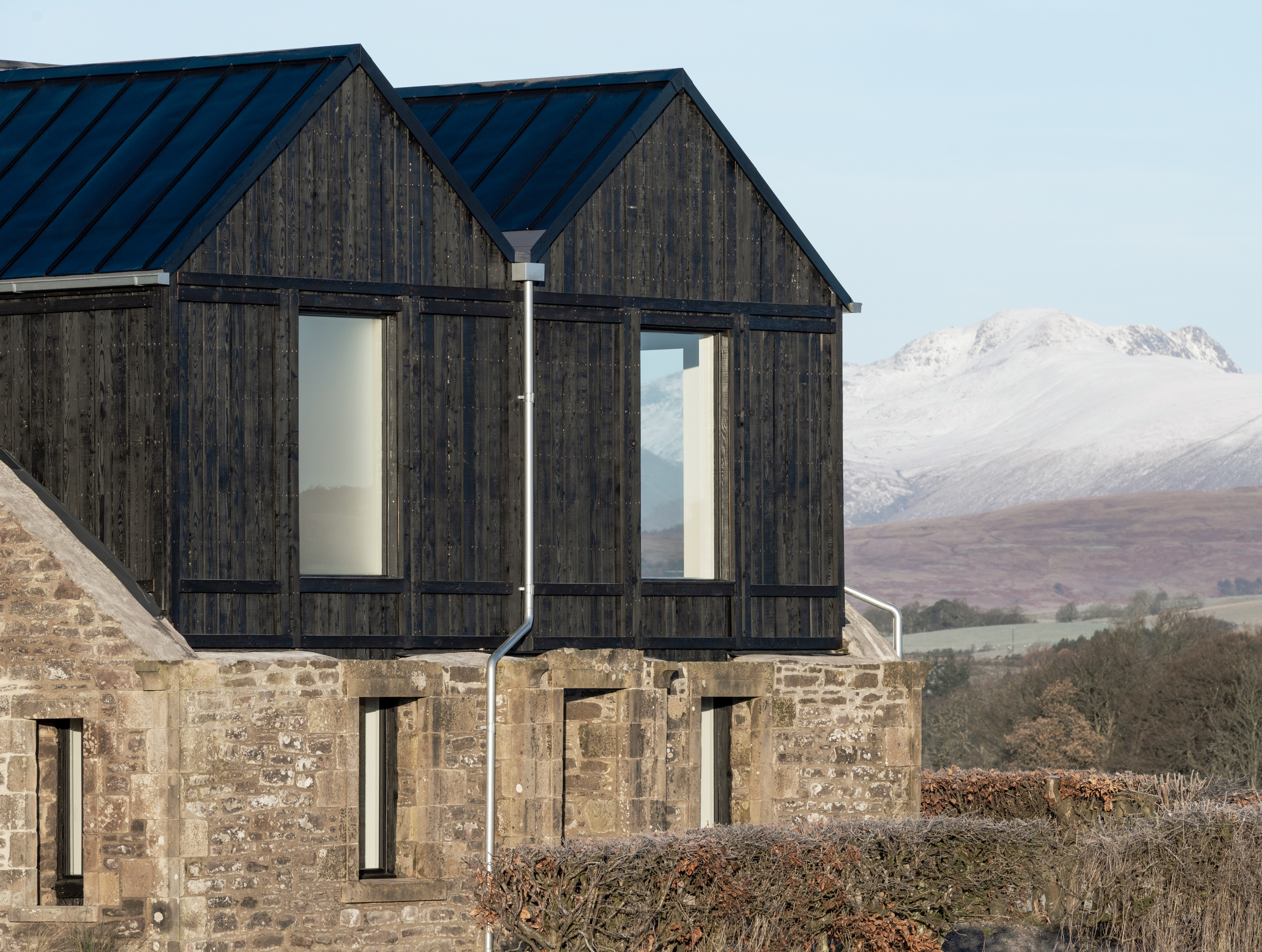 Scottish stone cottage with slate roof