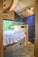 While some of the design moves for the house were discovered along the way, Dorien had been dreaming of a blue bathroom for years.