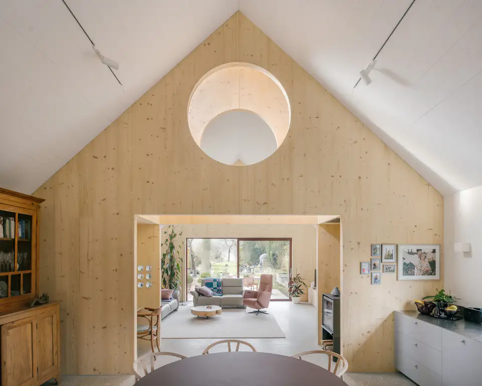 Photo 5 of 9 in Timber Structures Pull Triple Duty Inside This Belgian ...