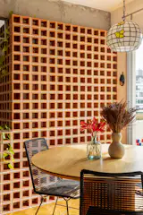Beautifully Chaotic Caquinhos Tile Grounds This Small Apartment Renovation in Brazil - Photo 7 of 10 -