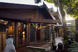 The residence is composed primarily of wood and glass.&nbsp;