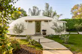 Exterior at the Wallace Neff Shell House in Pasadena, California