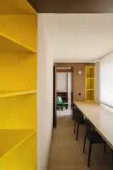 A Pink Stair Punctuates a Family’s Renovated 720-Square-Foot Madrid Apartment - Photo 13 of 15 - 