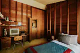 The guest bedrooms and en suite baths face a Japanese garden.&nbsp;&nbsp;