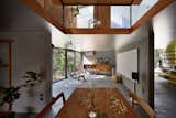 A Ceiling Cutout Above the Dining Area in This Kyoto Home Doubles as a Desk