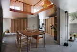 A Ceiling Cutout Above the Dining Area in This Kyoto Home Doubles as a Desk