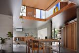 A Ceiling Cutout Above the Dining Area in This Kyoto Home Doubles as a Desk