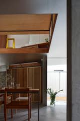 A Ceiling Cutout Above the Dining Area in This Kyoto Home Doubles as a Desk