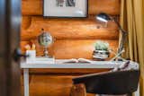 The cozy office space also has a generous size closet. 