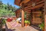 This incredible front door was handcrafted out of a single slab of reclaimed ancient Redwood. 