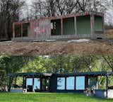 Exterior, Shipping Container Building Type, Metal Siding Material, and Flat RoofLine Before vs. After  Photo 1 of 16 in The Scenic Orchard by Emily Broomfield